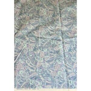 Vintage Peter Pan Fabrics Floral Paisley Cotton Fabric 60"L x 45"W 1 2/3 Yards